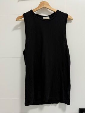 Black Sleeveless Tank Top by Denim Forum